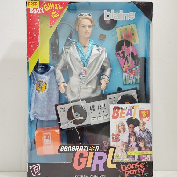 Vintage NRFB 1999 BARBIE BLAINE GENERATION GIRL DANCE PARTY DJ